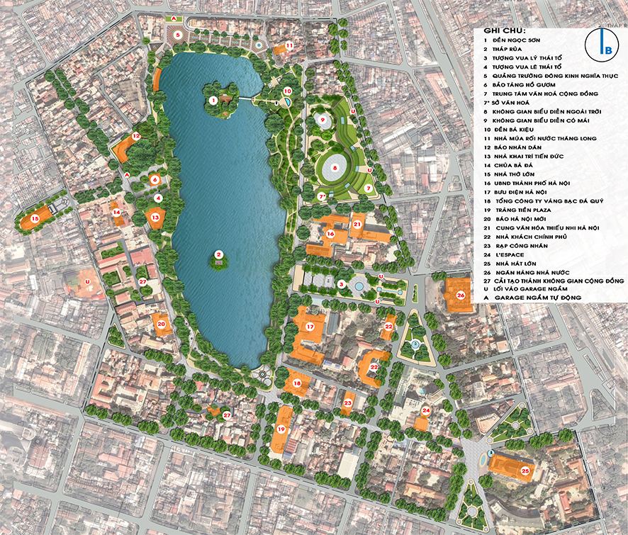 Hoan Kiem Lake Master Plan and Urban Design architecture project